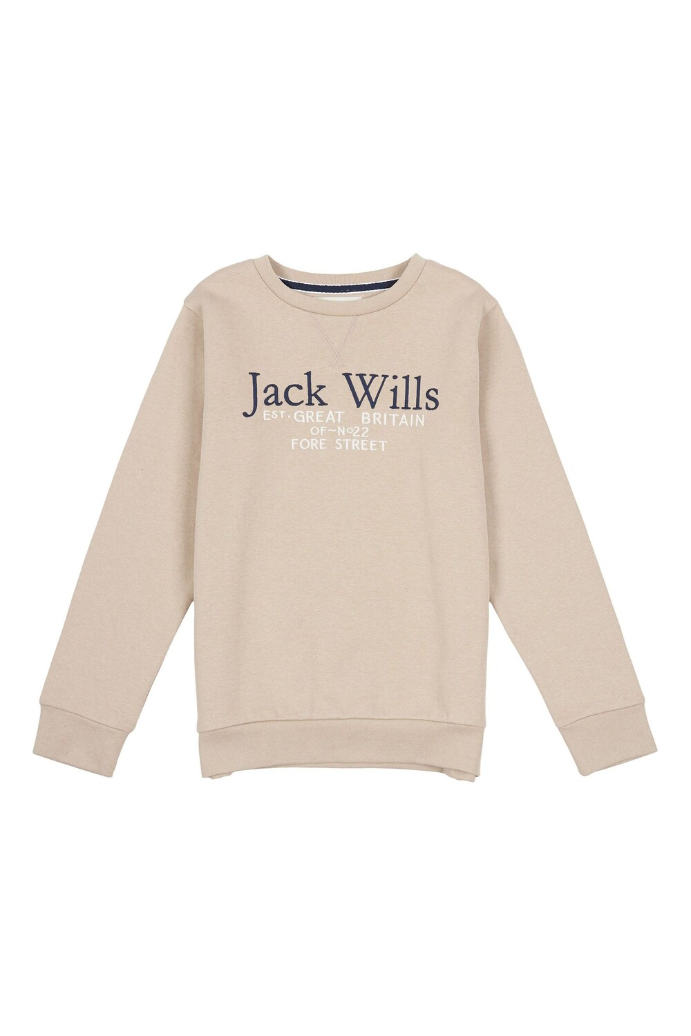 

Коричневый свитшот с круглым вырезом и надписью Jack Wills, коричневый