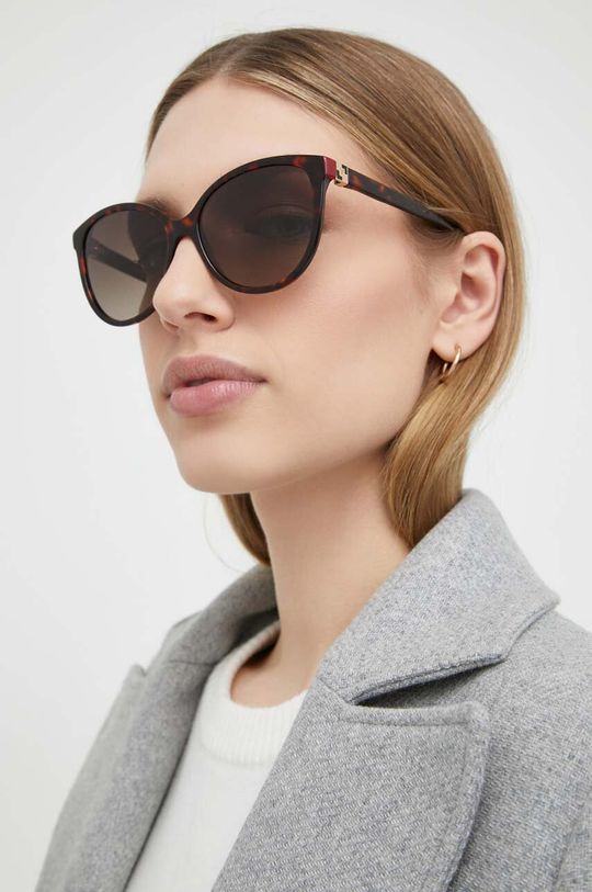 Солнечные очки Carolina Herrera, коричневый солнцезащитные очки carolina herrera коричневый серебряный