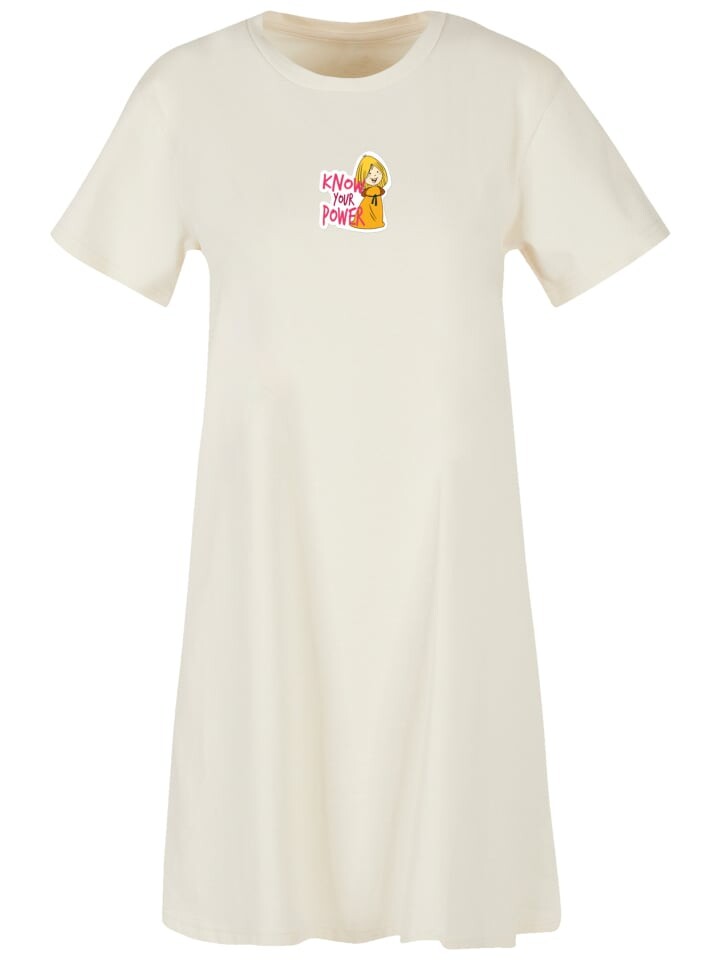 

Короткое платье F4NT4STIC T Shirt Wickie Know Your Power, цвет whitesand