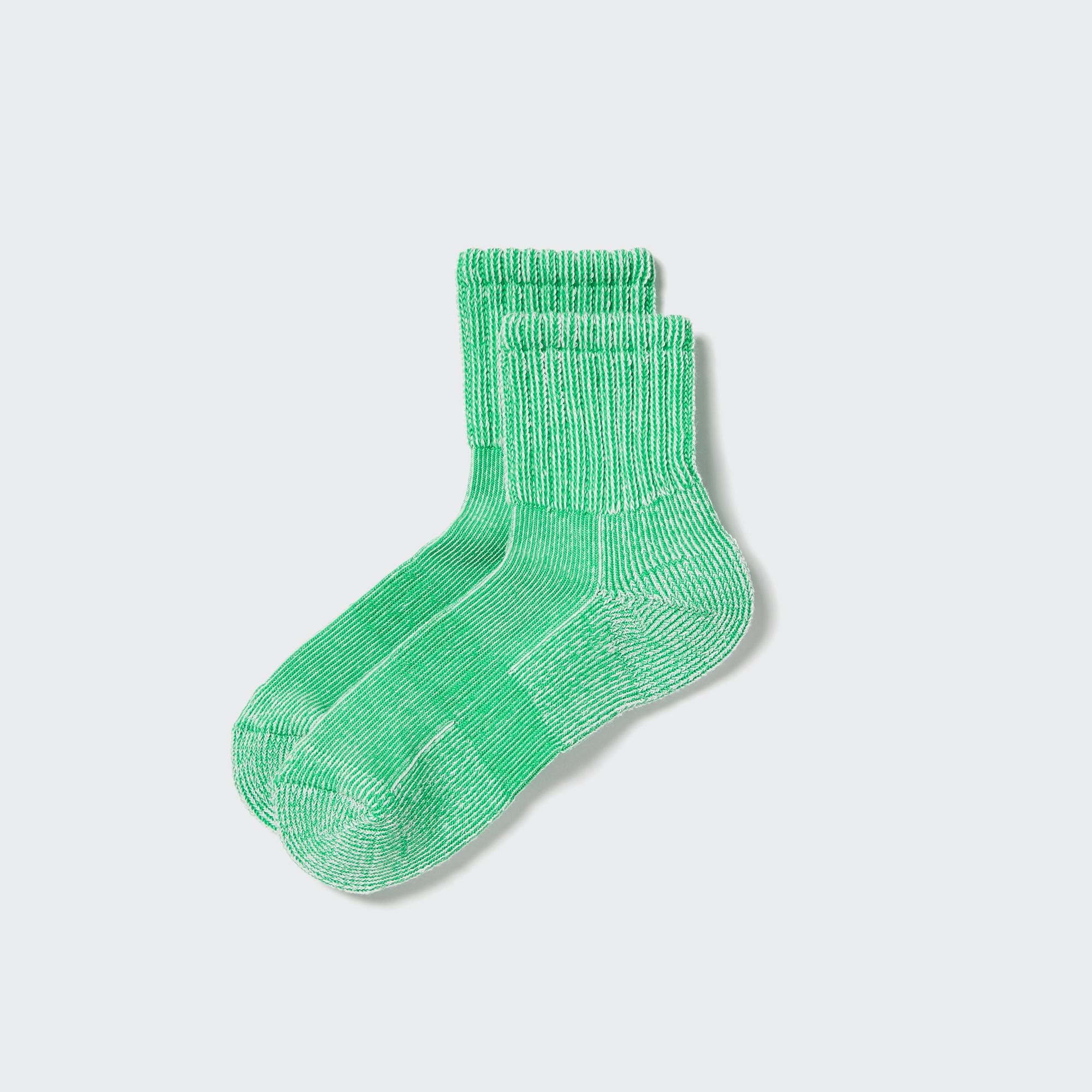 Носки в ребрику UNIQLO, зеленый