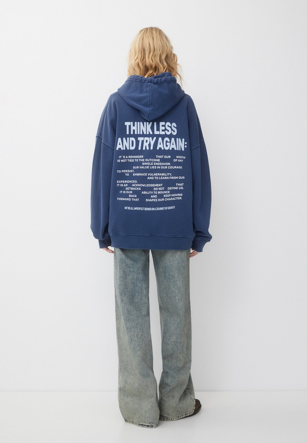

Толстовка Think Less PULL&BEAR, цвет dark blue