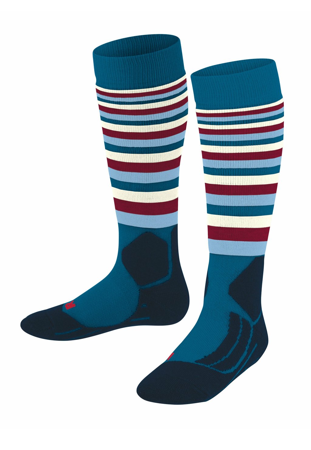 Носки Sk2 Stripes Детские Лыжные Носки Средней Прочности С Подушкой Антимолитывые Функциональные Спортивные Носки FALKE, цвет petrol