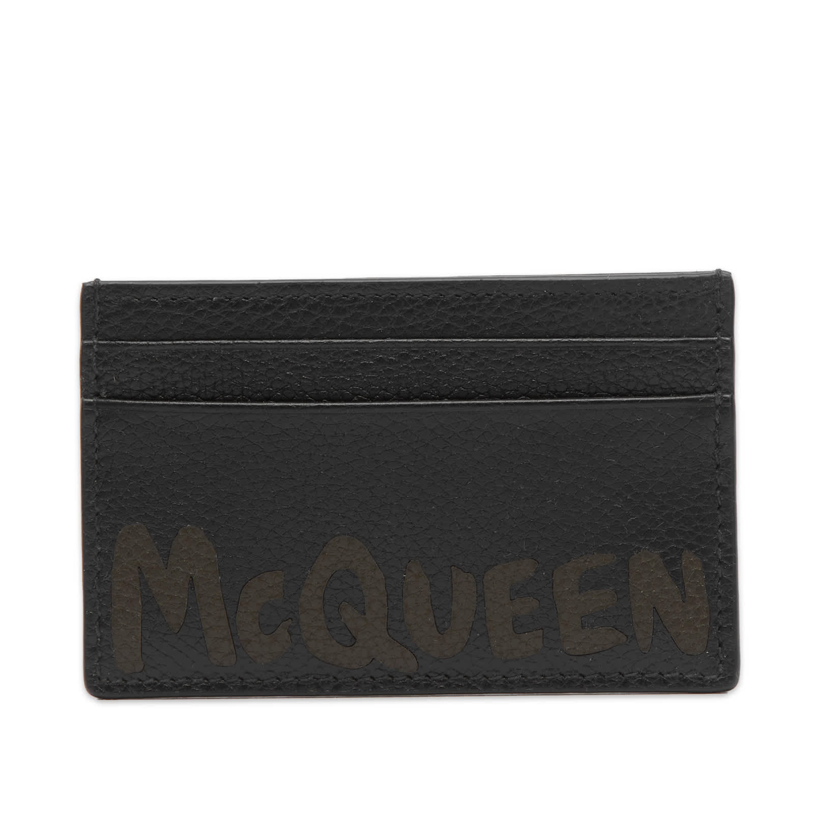 Картхолдер Alexander Mcqueen Graffiti Logo, цвет Black & Khaki