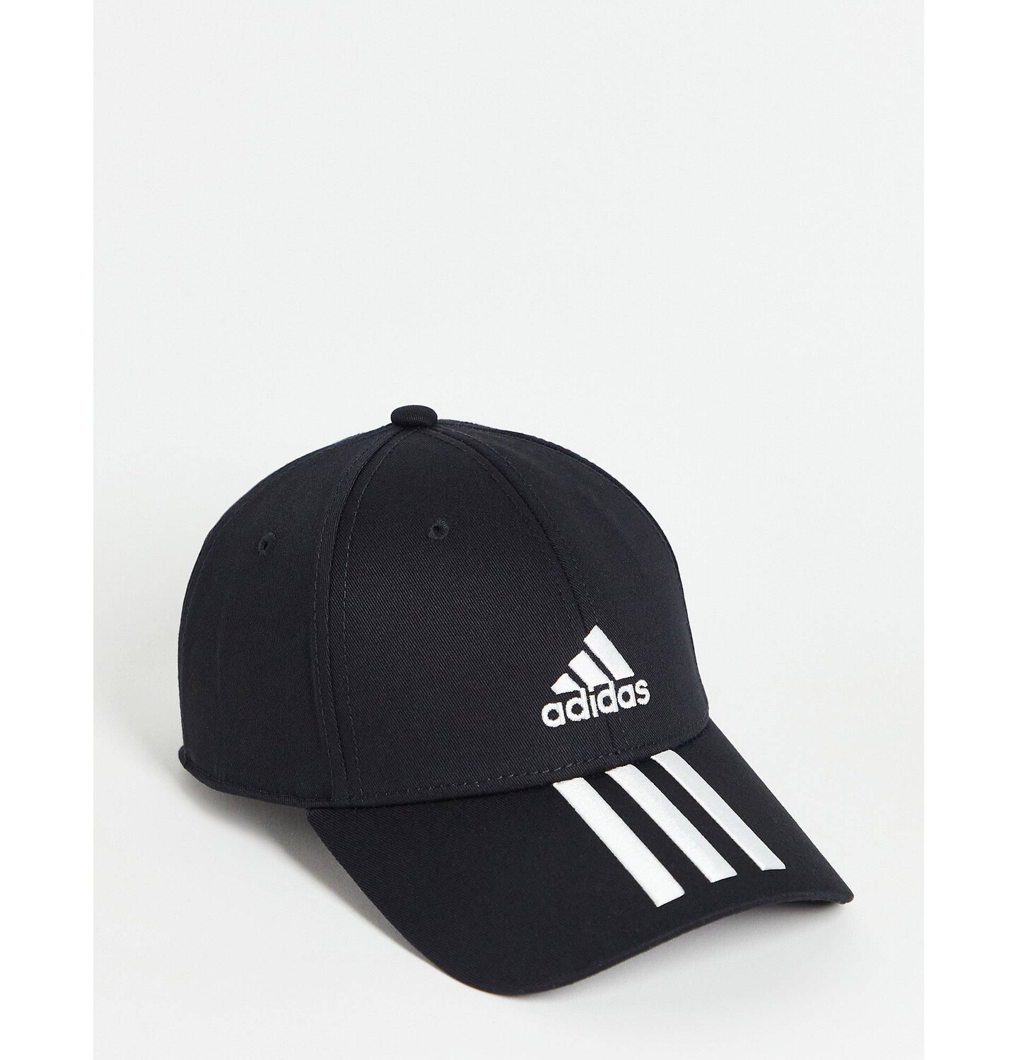 

Черно-белая бейсбольная кепка с тремя полосками adidas Originals