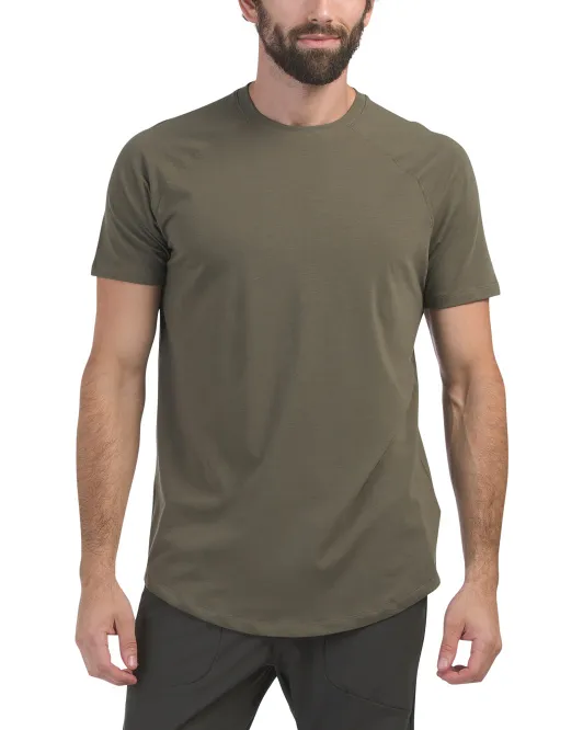 

Футболка Active из хлопка и спандекса реглан Kenneth Cole, цвет Olive