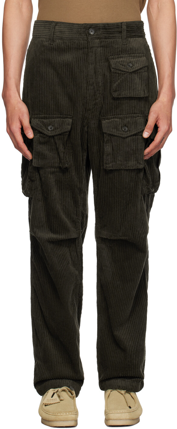 

Зеленые брюки-карго с сильфонными карманами Engineered Garments, Зеленый