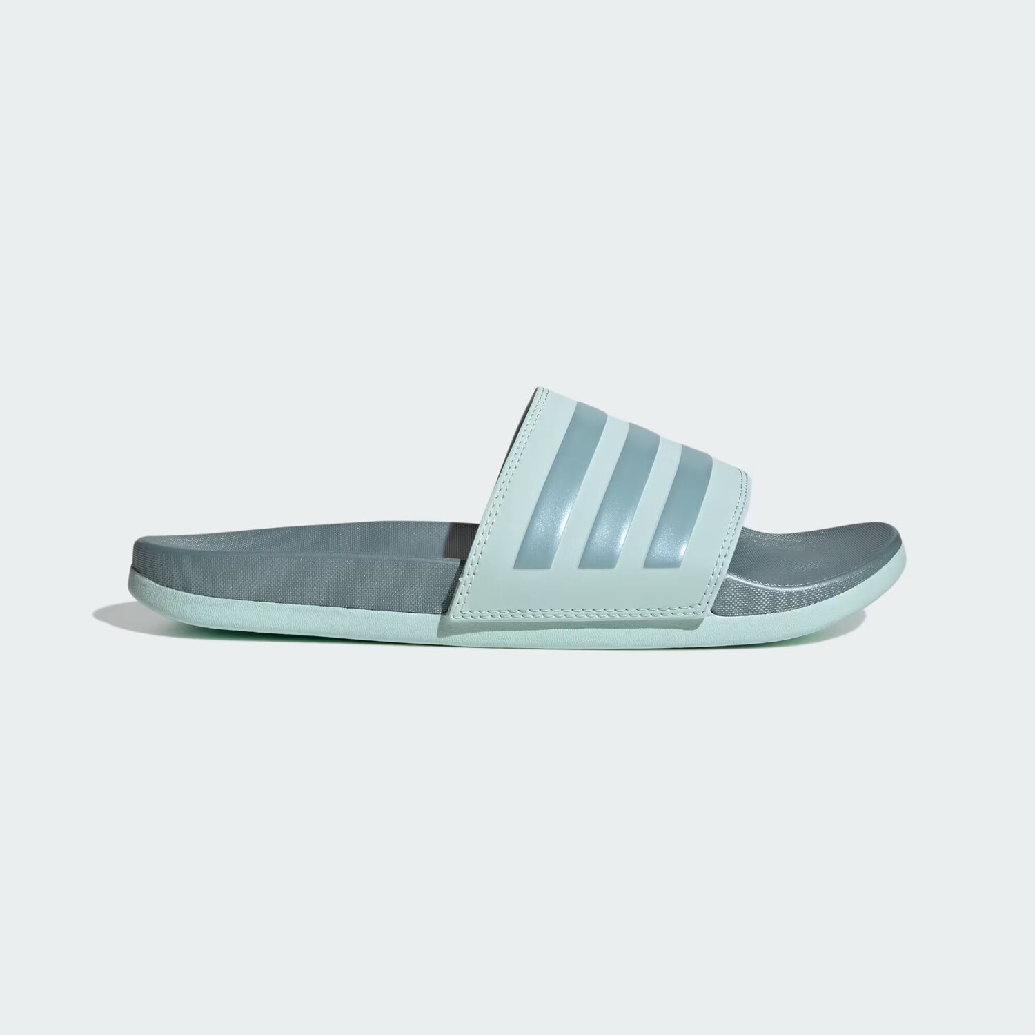 

Шлепанцы Adilette Comfort Adidas, цвет Halo Mint/Magic Grey Met/Halo Mint