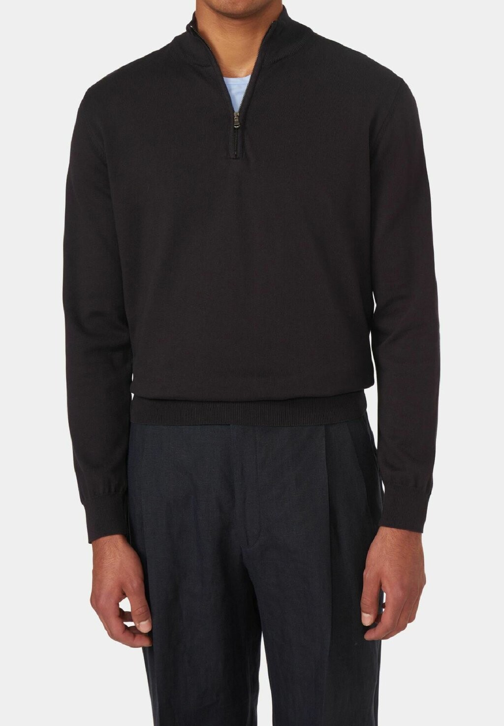 

Свитер Oscar Jacobson Half Zip, темно–синий, Черный