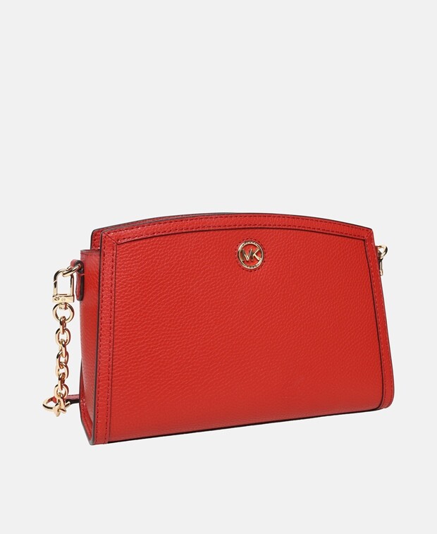 

Кожаная сумка-мессенджер Michael Michael Kors, вишнево-красный