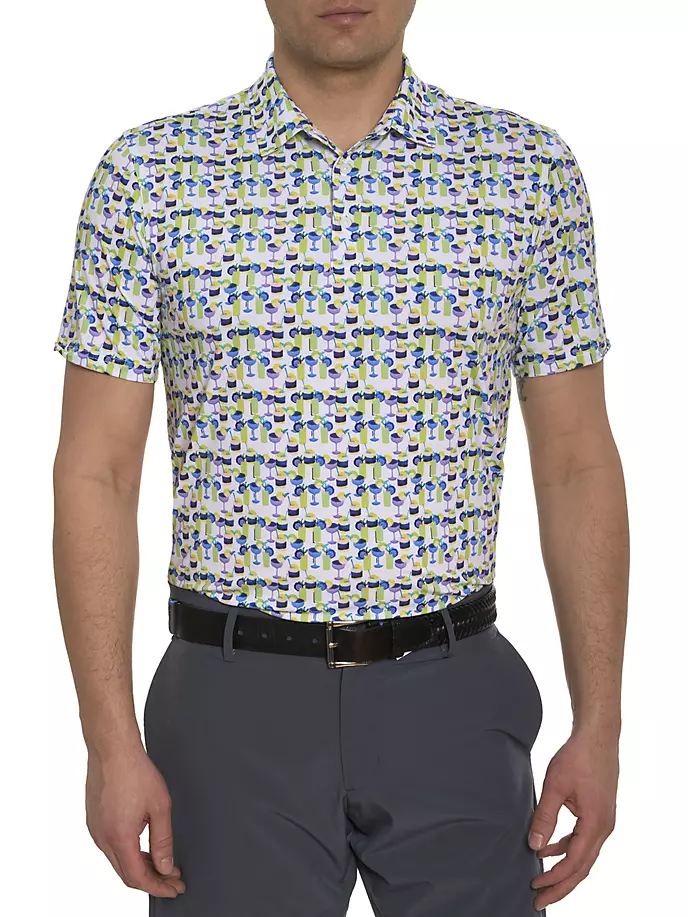 

Рубашка поло Cocktail Hour Robert Graham, белый