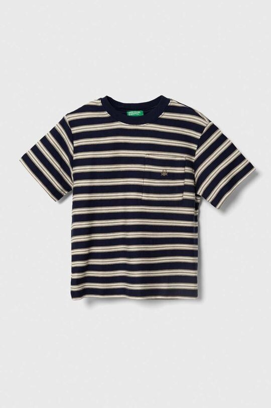 

Хлопковая футболка для детей United Colors of Benetton, темно-синий