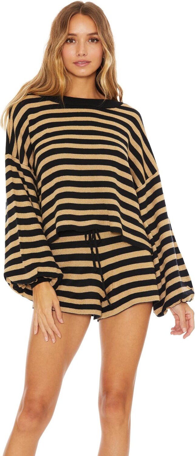 

Свитер Ава Beach Riot, цвет Taupe/Black Stripe