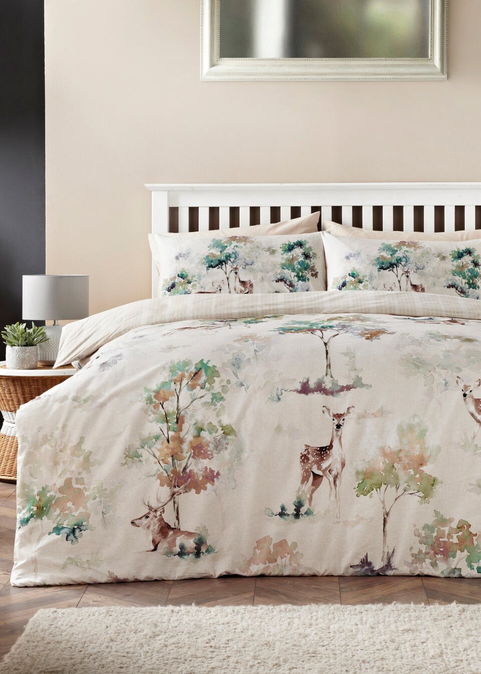 

Двусторонний пододеяльник из 100% хлопка Natural Stag Homestore, серый