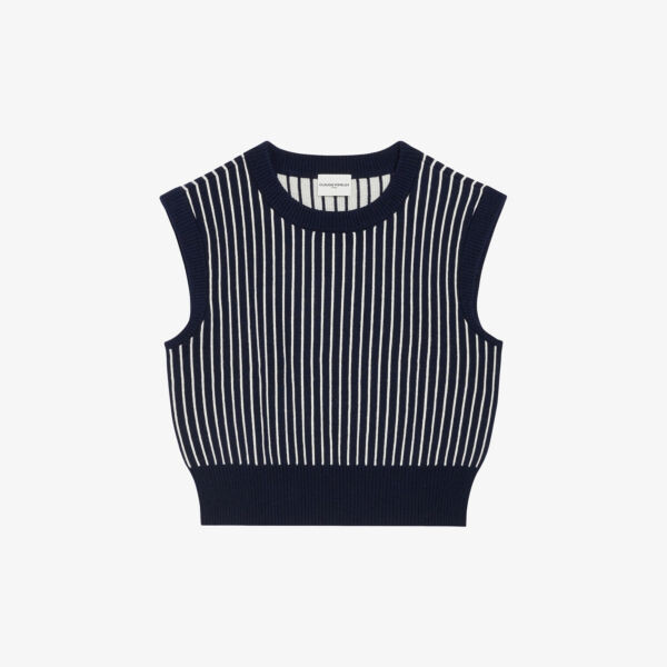 

Трикотажный джемпер без рукавов в полоску Claudie Pierlot, цвет bleus
