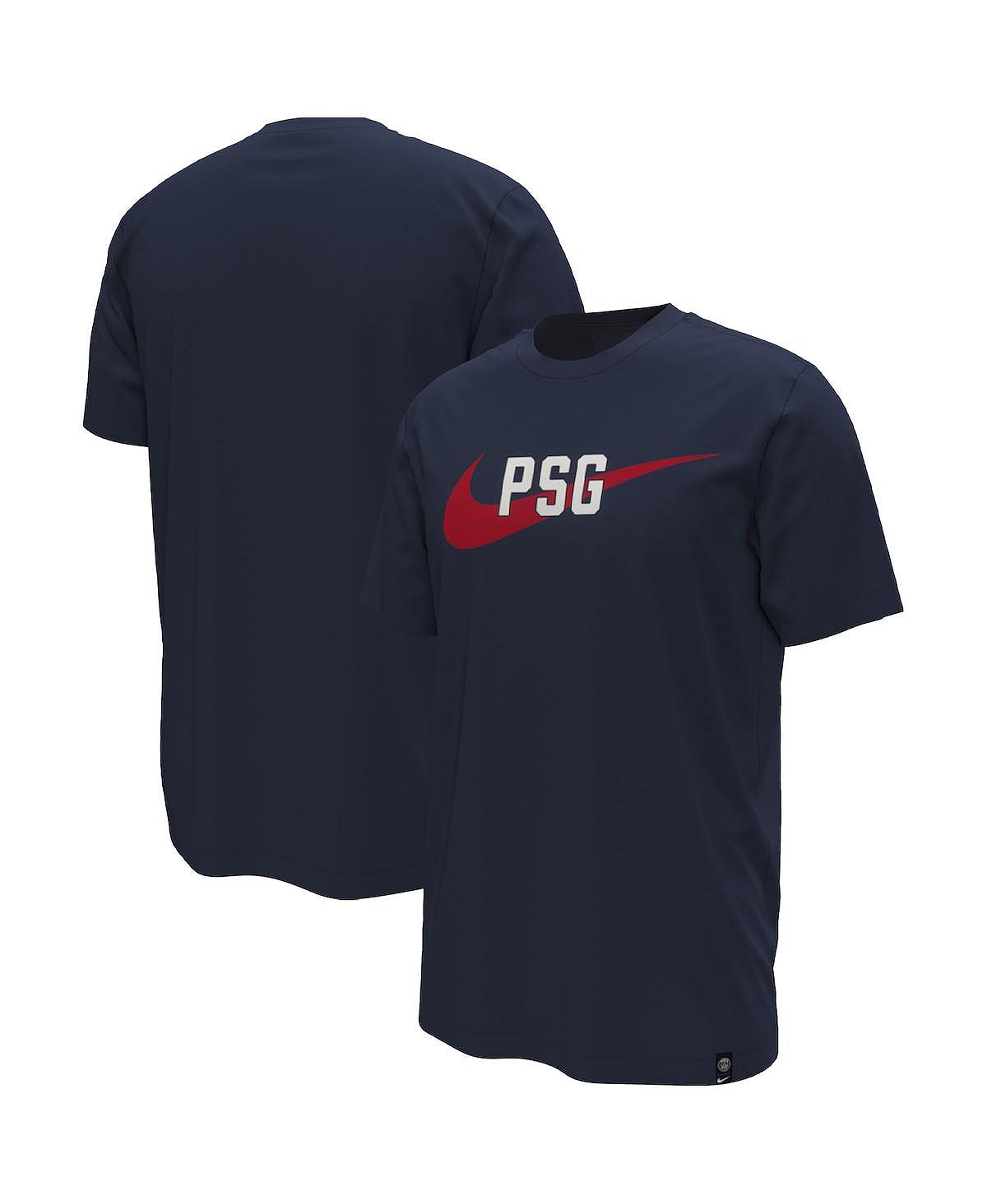 цена Мужская темно-синяя футболка с галочкой Paris Saint-Germain Nike