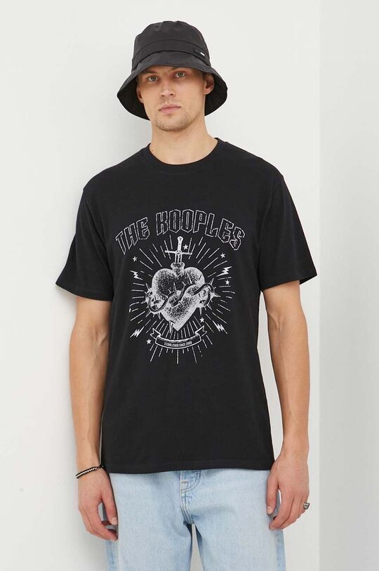 

Хлопковая футболка The Kooples, черный