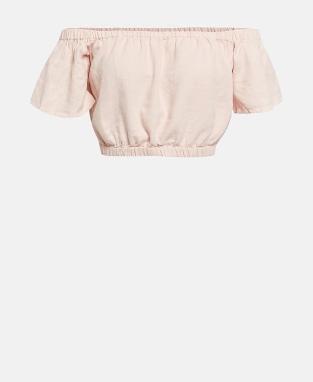 

Льняной топ Abercrombie, розовый