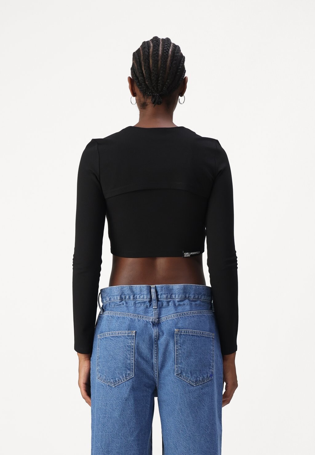 

Топ с длинными рукавами LAYERED TEE Karl Lagerfeld, черный