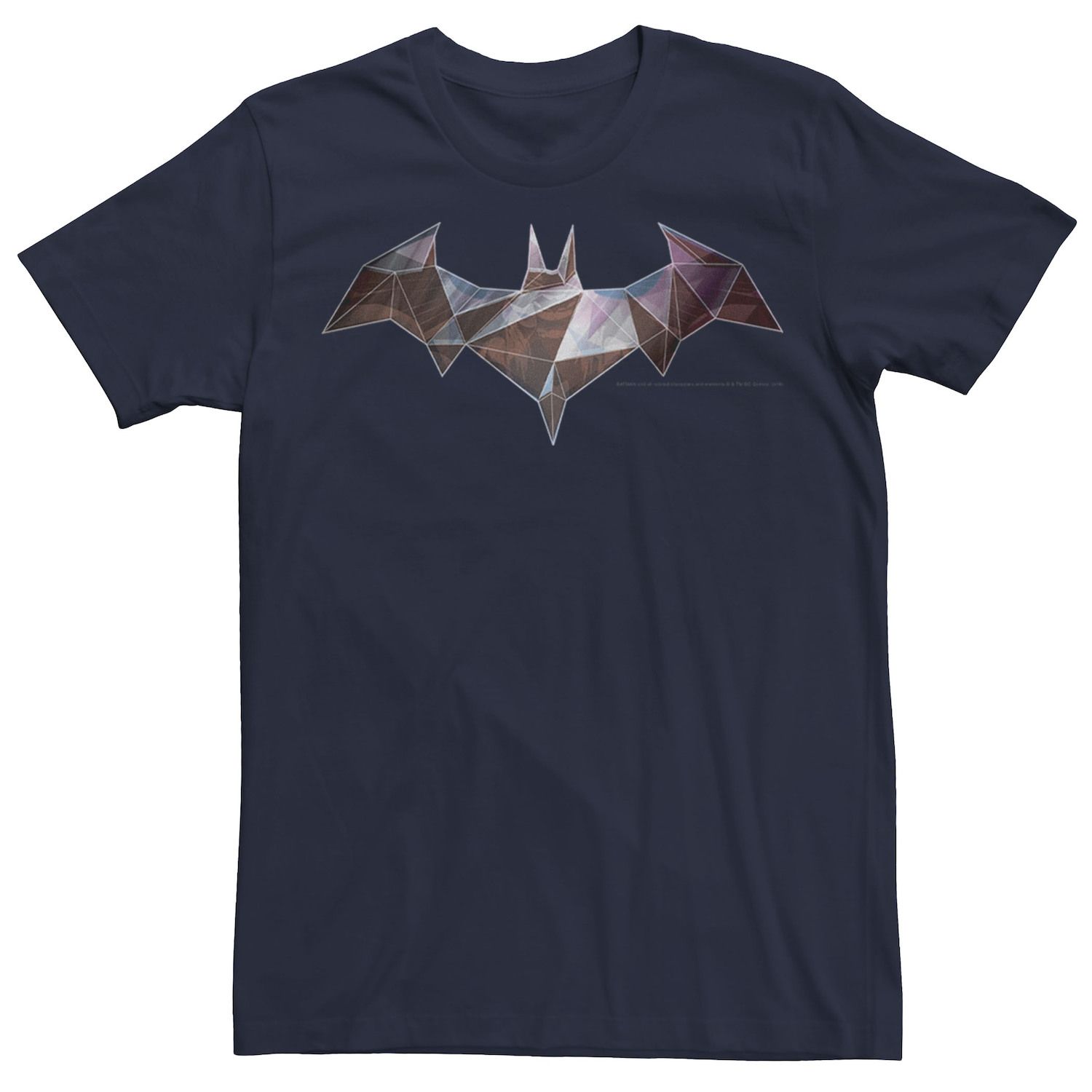 Мужская классическая футболка с геометрическим логотипом Бэтменом и Бэтменом, Синяя DC Comics, синий