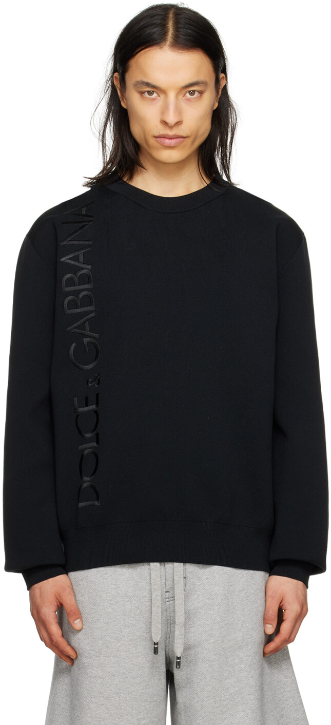 

Черный свитер с вышивкой Dolce & Gabbana