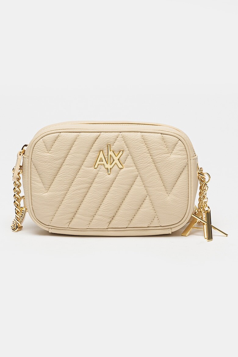 

Стеганая сумка из экокожи Armani Exchange, бежевый