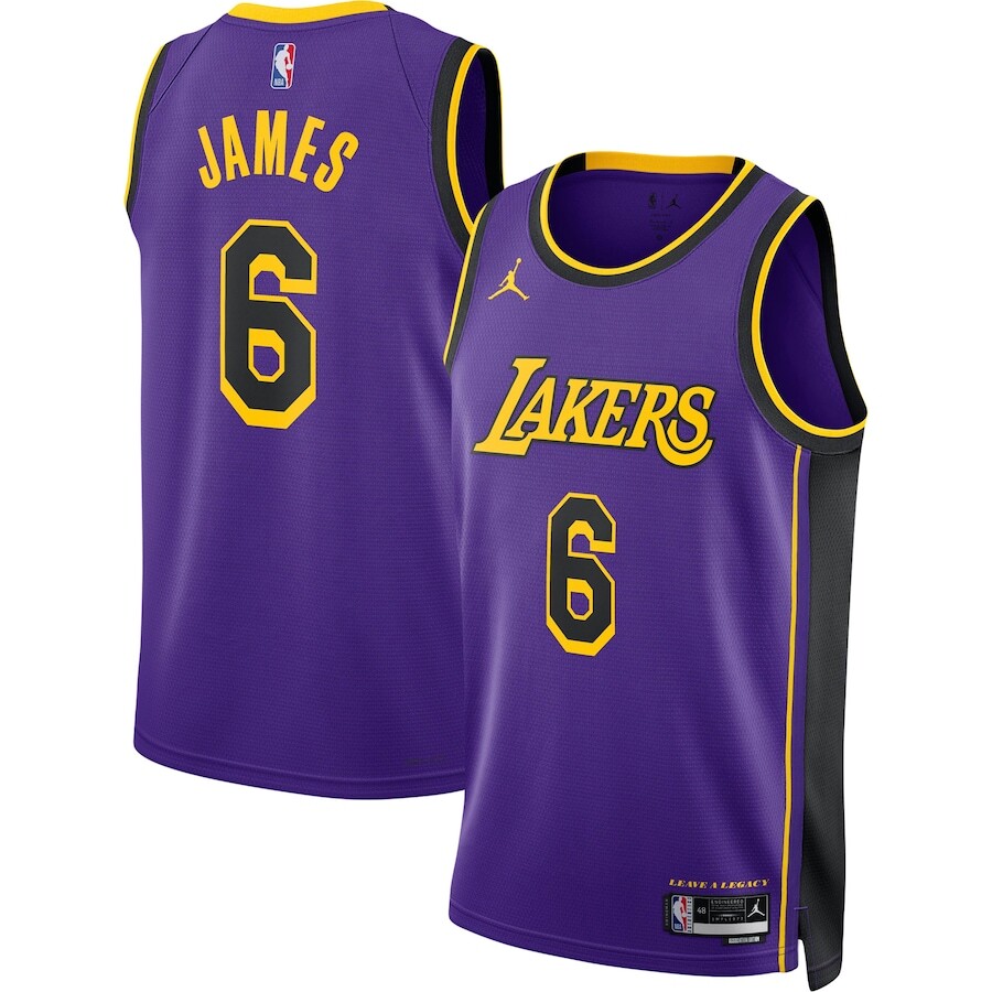 

Джерси Jordan Brand Los Angeles Lakers, фиолетовый