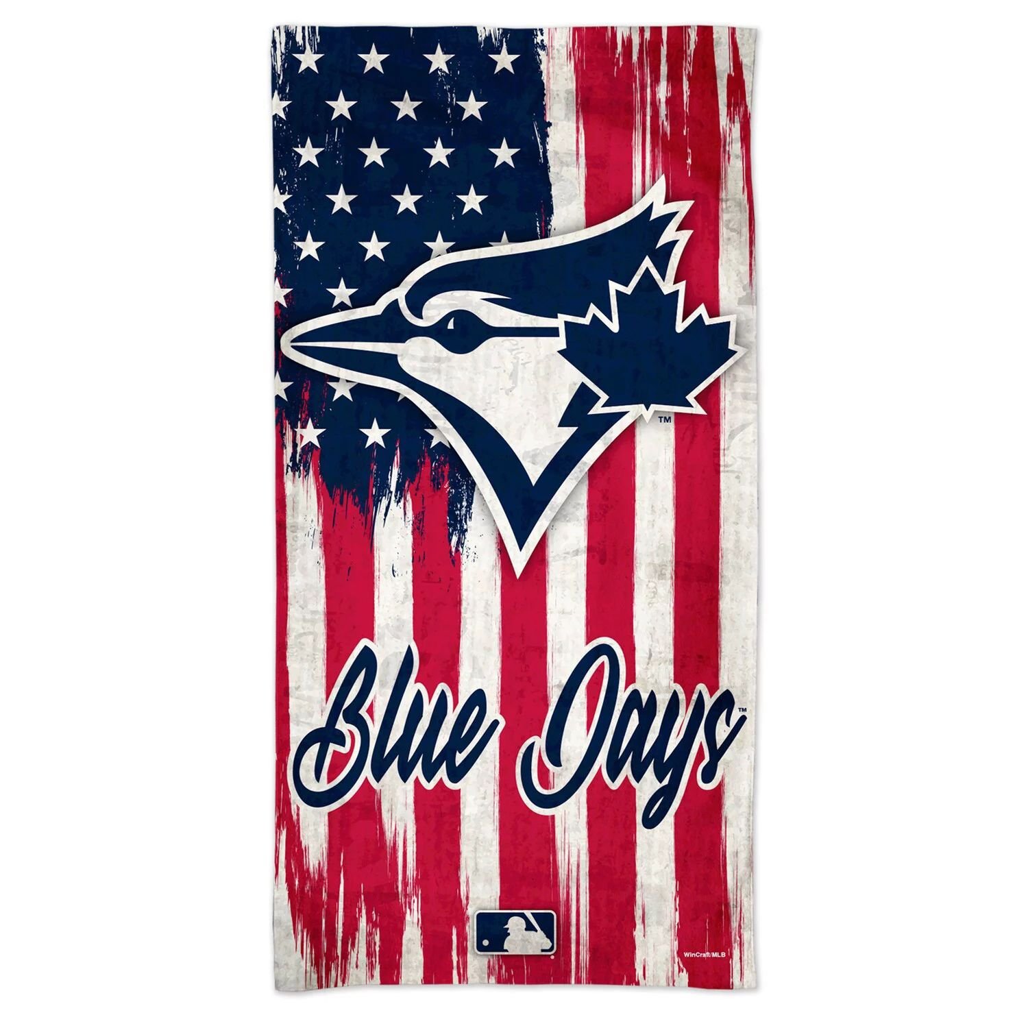 

Пляжное полотенце WinCraft Toronto Blue Jays 60 x 30 дюймов Patriotic Spectra