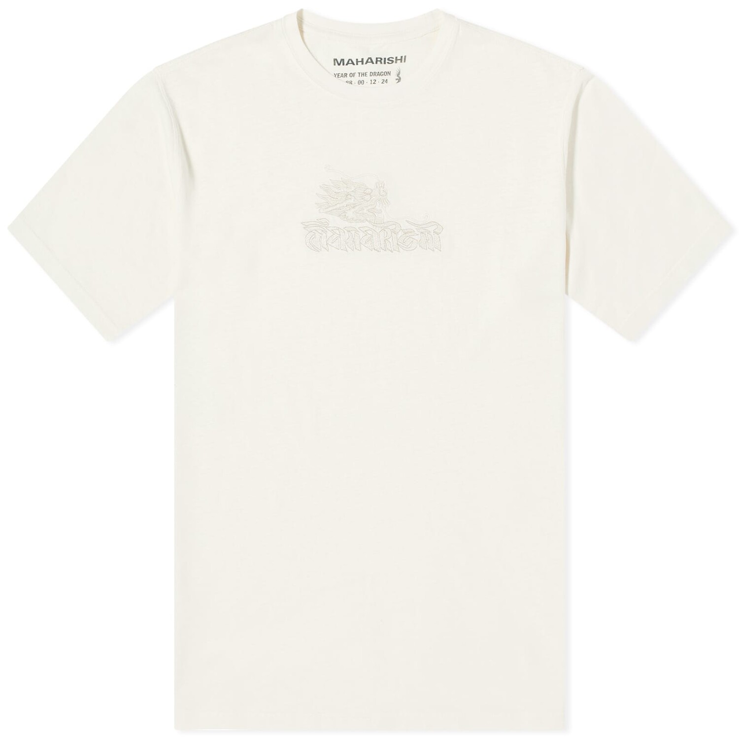 Футболка Maharishi 30Th Anniversary Dragon Embroided, экрю