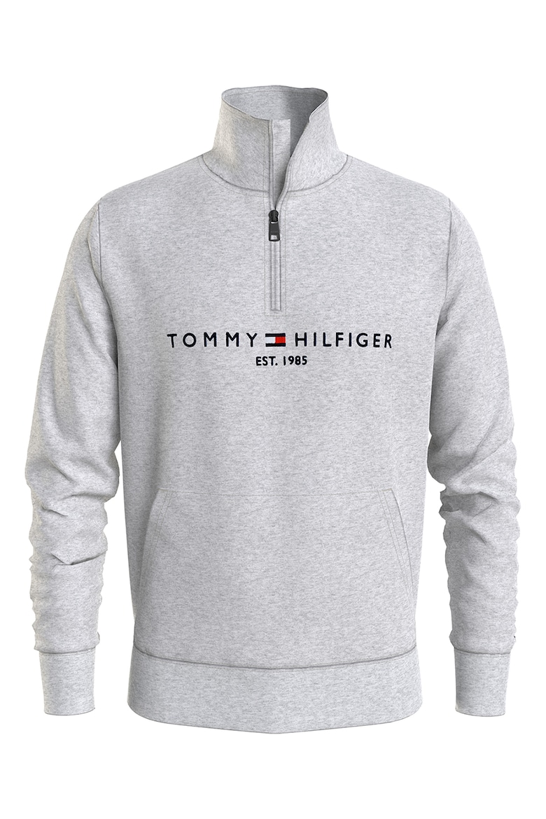 Короткая толстовка на молнии с вышитым логотипом Tommy Hilfiger, синий
