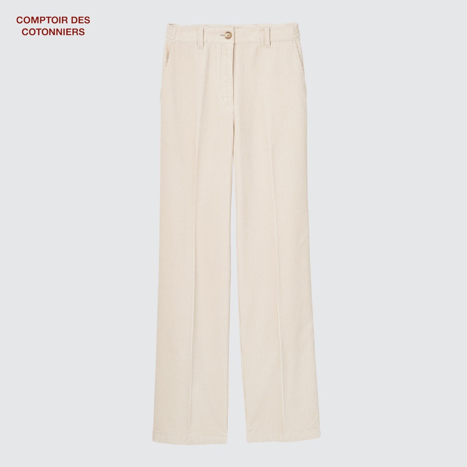 

Брюки UNIQLO comptoir des cotonniers вельветовые, светло-серый