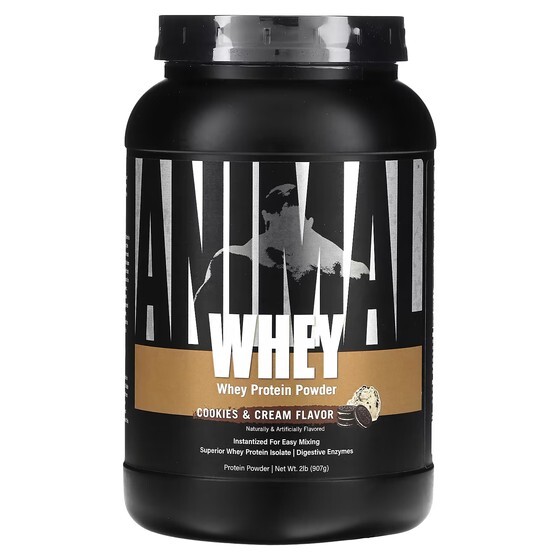 

Протеиновый порошок Universal Nutrition Животный сывороточный печенье и сливки, 907г