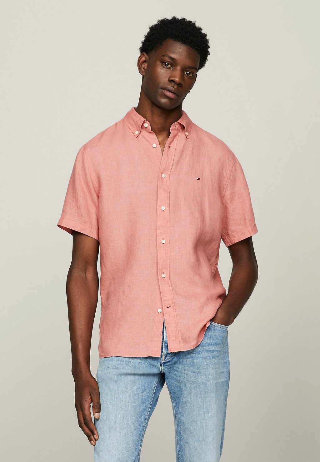 

Рубашка SHORT SLEEVE REGULAR FIT Tommy Hilfiger, цвет teaberry blossom