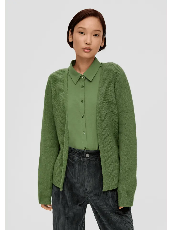 

Кардиган sOliver Strickjacke langarm, зеленый