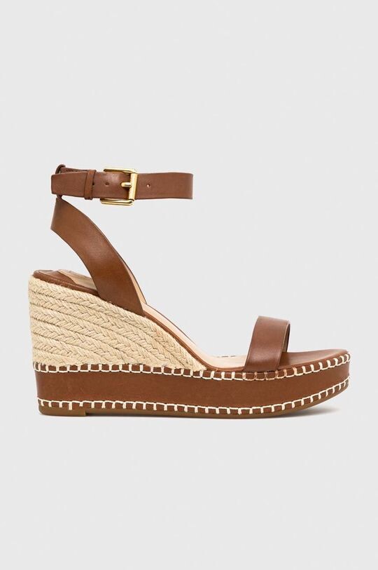

Кожаные босоножки Hilerie Lauren Ralph Lauren, коричневый