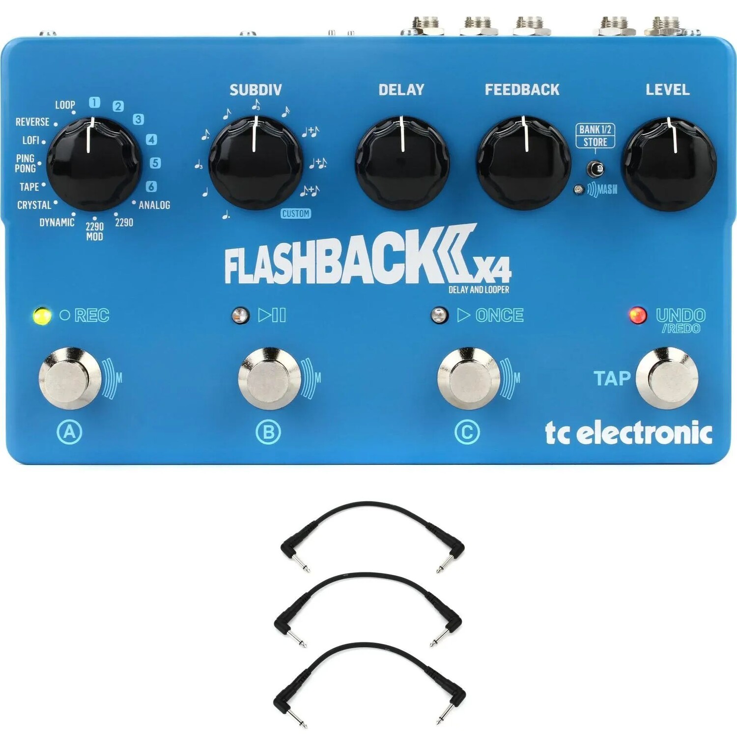 

TC Electronic Flashback 2 X4 педаль задержки и лупера с 3 патч-кабелями