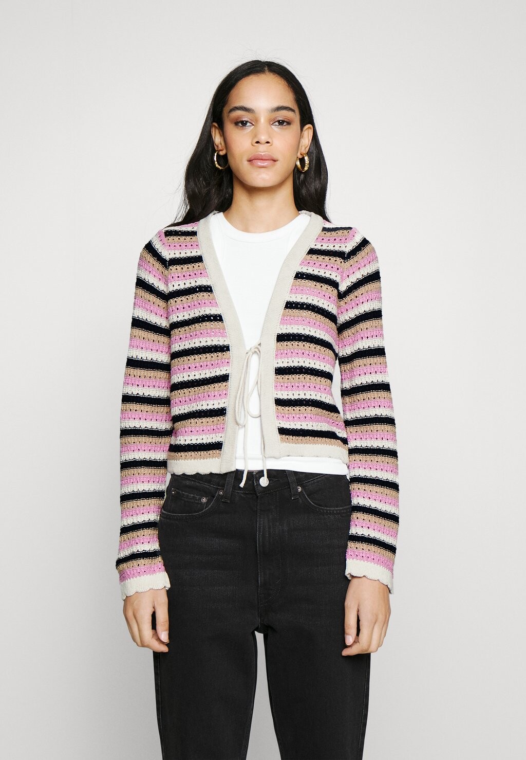 

Кардиган Vero Moda Cardigan, бежевый, Бежевый;черный