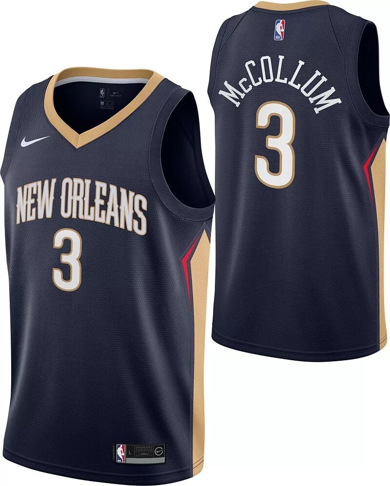 

Темно-синяя майка Nike Youth New Orleans Pelicans CJ McCollum #3 Dri-FIT Swingman