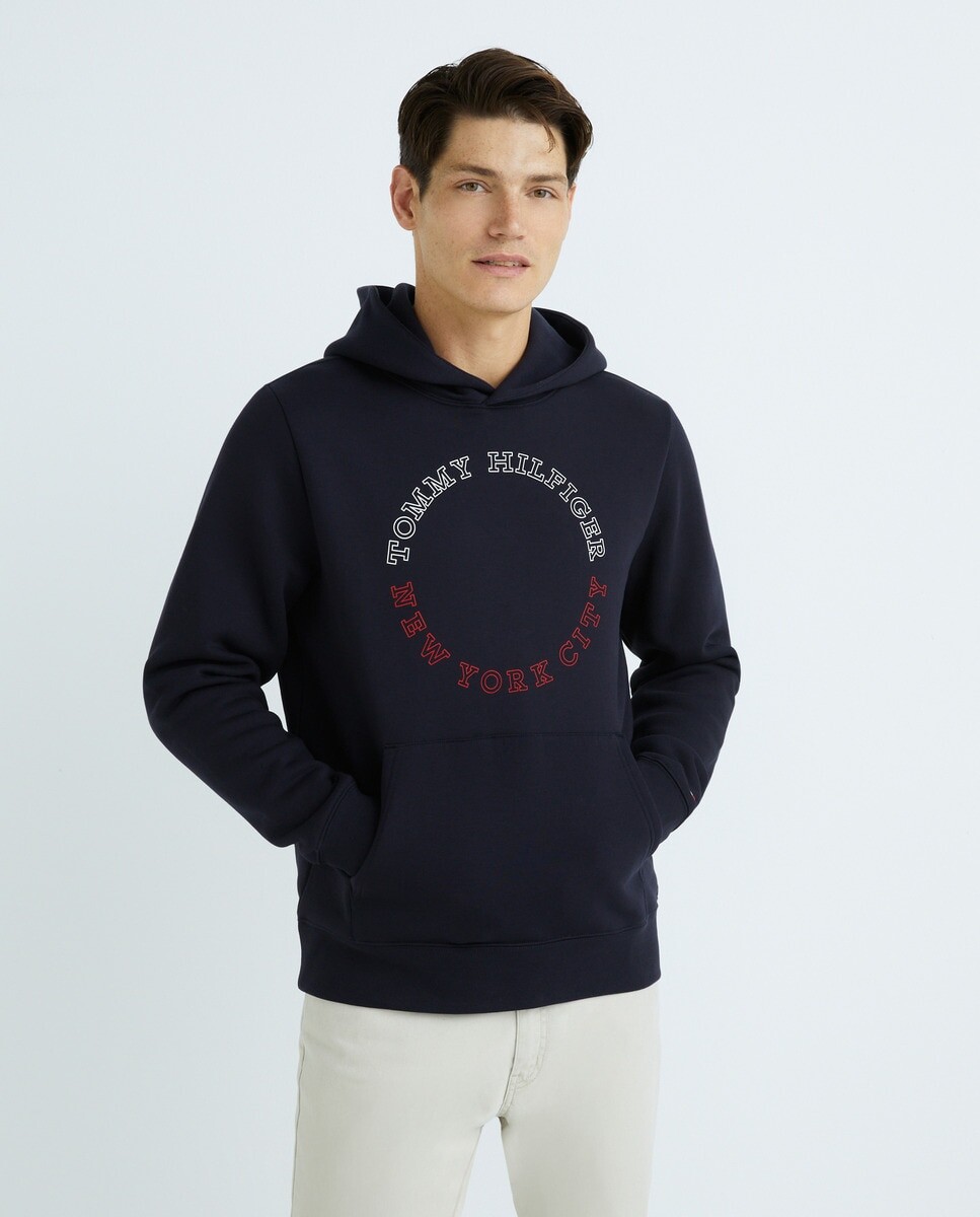 

Мужская толстовка с капюшоном Tommy Hilfiger, темно-синий