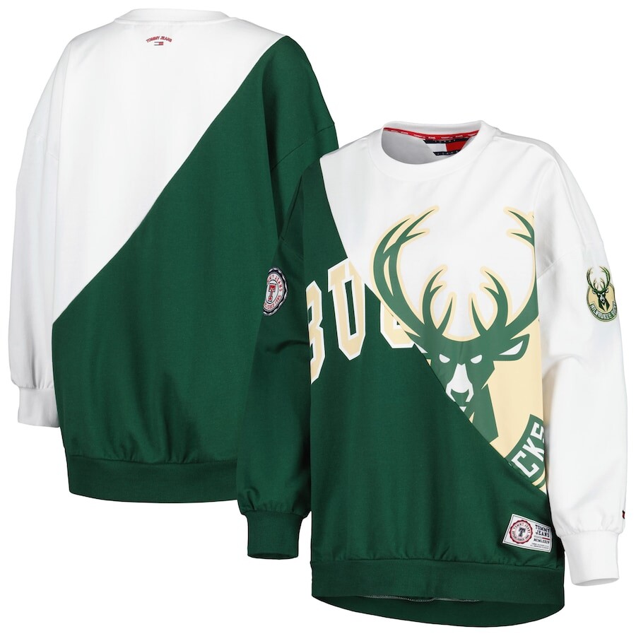 

Толстовка Tommy Jeans Milwaukee Bucks, зеленый