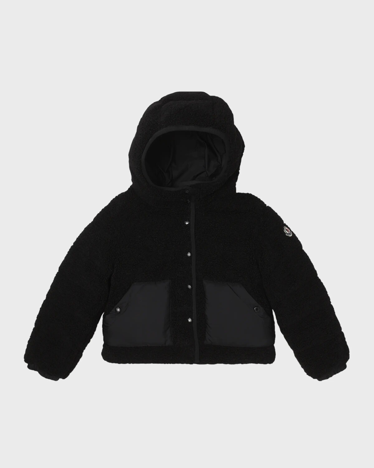 

Куртка Audrieu Teddy с капюшоном для девочек, размер 4–6 Moncler, черный