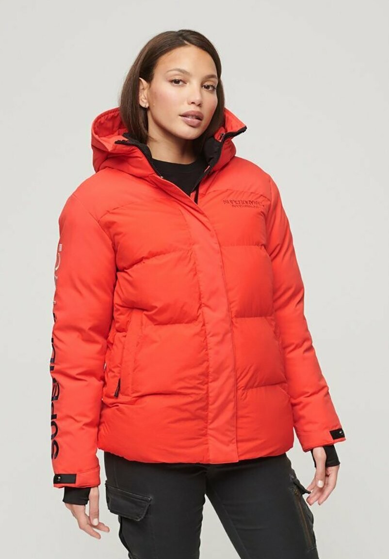 

Куртка Superdry HOODED CITY PADDED WIND, цвет sunset red