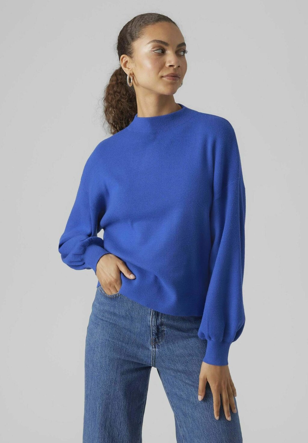

Свитшот Vero Moda НЭНСИ ФАННЕЛНК, синий