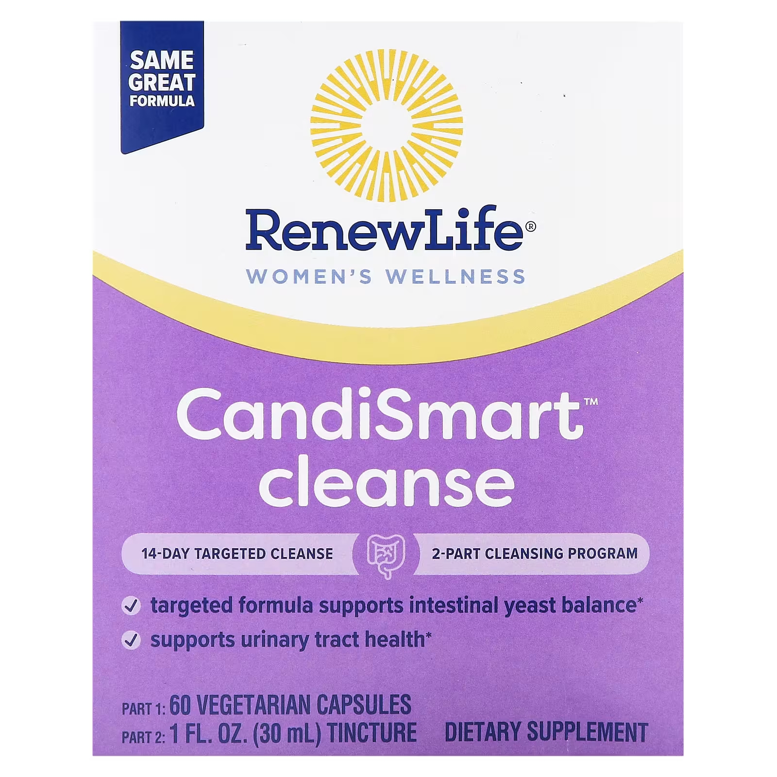 Пищевая добавка Renew Life CandiSmart Cleanse 14-дневное целенаправленное очищение