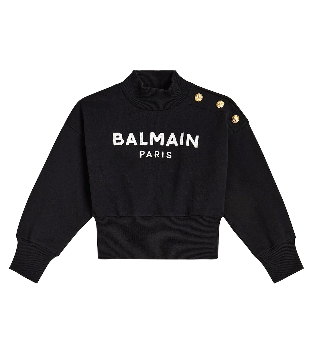 

Толстовка из хлопкового джерси с логотипом Balmain, белый