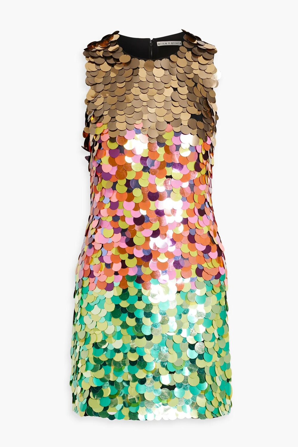 

Креповое платье мини Clyde с пайетками Alice + Olivia, многоцветный