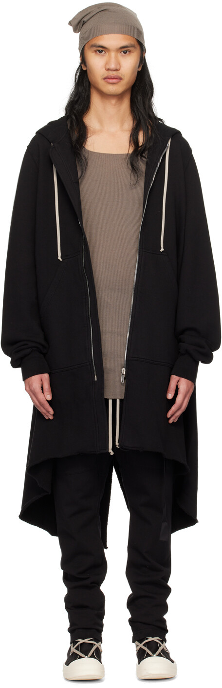 

Черная парка с рыбьим хвостом Rick Owens Drkshdw
