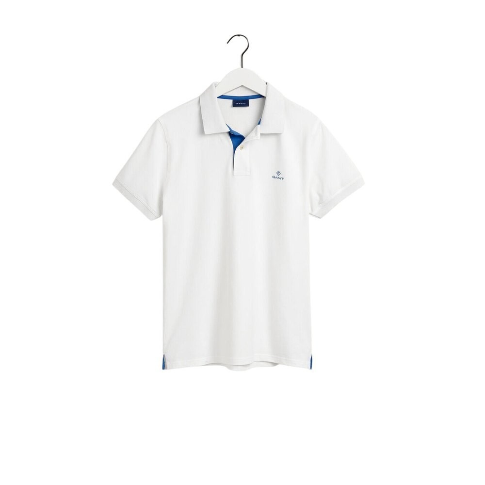 

Поло Gant Piqué Contrasting Collar Rugger, белый