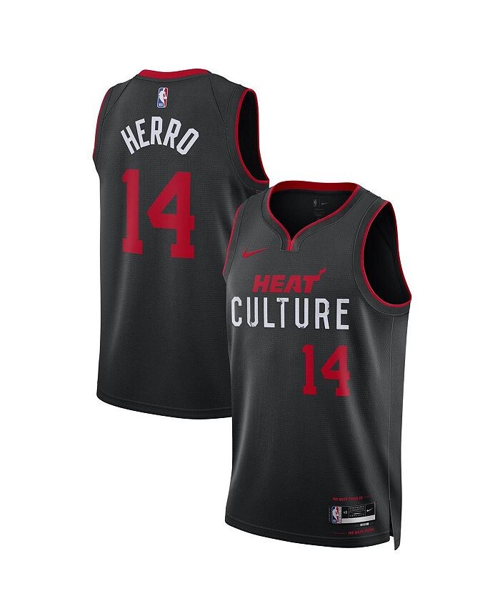

Мужская и женская черная майка Tyler Herro Miami Heat 2023/24 Swingman — City Edition Nike, цвет Black