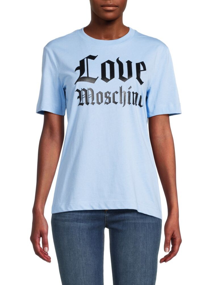 

Футболка с графическим логотипом Love Love Moschino, синий