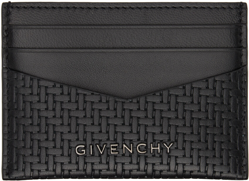 

Черная плетеная визитница Givenchy